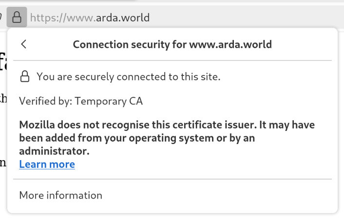 Trusted cert
